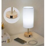  Brilagi - Stona lampa sa USB portom TABLON 1xE27/25W/230V hrast/bež/bela | Eponuda.com