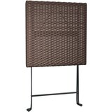  3-dijelni sklopivi bistro set od poliratana smeđi | Eponuda.com