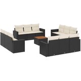  13-dijelni set vrtnih sofa s jastucima poliratan crni | shoptok.hr