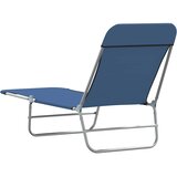  Sklopive ležaljke za sunčanje 2 kom čelik i tkanina plave | shoptok.hr