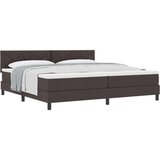 Box Postelja z vzmetnico z vzmetnico Temno rjava 200 x 200 cm blago, (5000128497) | Shoptok.si