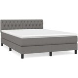  Krevet s oprugama i madracem tamnosivi 140x190 cm od tkanine | shoptok.hr
