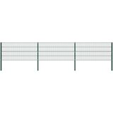 vidaXL ograjni paneli s stebrički železo 5,1x0,8 m zeleni | Shoptok.si