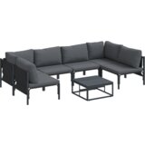 vidaXL Vrtna sedežna garnitura 7 pcs Antracitna Jeklo | Shoptok.si