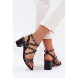 Maciejka Leather Women's Sandals With Straps On A Heel | shoptok.hr