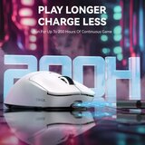 Attack Shark bežični gaming miš X3Max PAW3950/42000 DPI/TriMode/200h battery/ergonomic/white | Eponuda.com