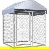 vidaXL zunanji pasji boks s streho 100x100x125 cm | Shoptok.si