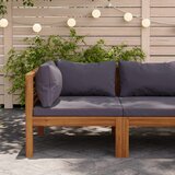  Modularna kutna sofa s tamnosivim jastucima bagremovo drvo | shoptok.hr