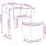  Fotelj s stolčkom za noge rjavo blago, (20957715) | Shoptok.si