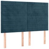  s oprugama i madracem tamnoplavi 140x190 cm baršunasti | shoptok.hr