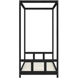  Okvir za dječji krevet crni 90 x 190 cm od masivne borovine | shoptok.hr