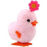 Pink Jumping Hen Wind-up Hen With Flower | shoptok.hr