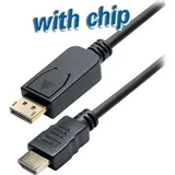 DisplayPort plug to HDMI plug, 2,0 m