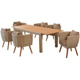 Gardenson VRTNA GARNITURA IMPERIA aluminij rjava, bež | Shoptok.si