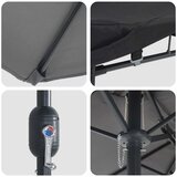  Vrtni suncobran Antracit 385 x 209 x 244 cm Poliester i čelik | Eponuda.ba