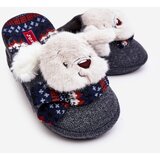 Boto Children's slippers with thick sole and gray bear Dasca | Eponuda.ba