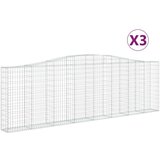  Lučne gabionske košare 3 kom 400x30x120/140cm pocinčano željezo | shoptok.hr