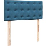 Box spring krevet s madracem plavi 90x200 cm baršunasti | shoptok.hr