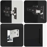 vidaXL Komplet pohištva za kopalnico 4 pcs Črna 61 x 35 x 64 cm | Shoptok.si