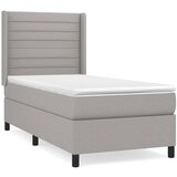 Maison Chic Box spring postelja - Vzmetna postelja z vzmetnico svetlo siva 90x190 cm blago SL7128, (21905962) Cene