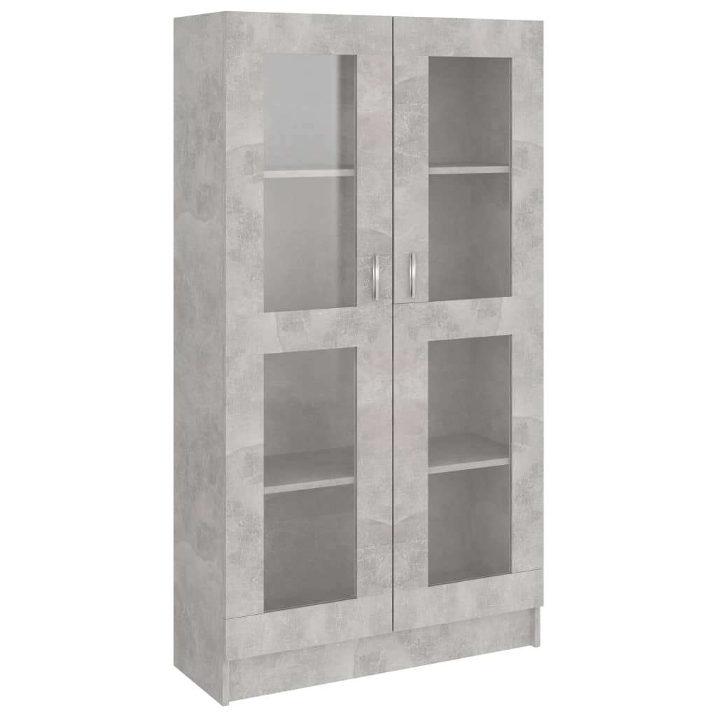  Vitrina betonsko siva 82,5x30,5x150 cm iverna plošča, (20771717) | Shoptok.si