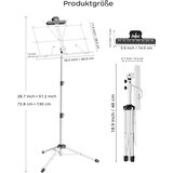 K KASONIC Prenosno Zložljivo Stojalo za Glasbene Liste | Shoptok.si