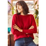 Olalook Sweater - Red - Oversize Cene