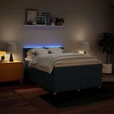 vidaXL Box spring postelja z vzmetnico modra 140x190 cm blago, (21306679) | Shoptok.si