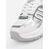 Shelvt White women's sneakers with silver inserts | Shoptok.si