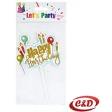 Toper za tortu Happy Birthday