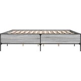 vidaXL Posteljni okvir siva sonoma 180x200 cm inž. les in kovina, (21112073) | Shoptok.si