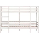 vidaXL krevet na kat bijeli 80 x 200 cm od masivne borovine | shoptok.hr