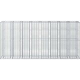  Gabionski uzdignuti krevet 4 pcs Srebrno 330 x 50 x 150 cm | shoptok.hr