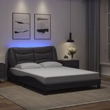 Furnova Posteljni okvir z LED lučkami siv 120x200 cm umetno usnje, (21937249) Cene