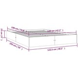  Okvir za krevet masivno drvo bijeli 120x190 cm mali bračni | shoptok.hr
