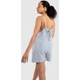 Blue Tomato Short Linen Kombinezon gingham blue | Shoptok.si
