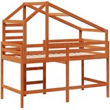 Krevet na kat Vosak Smeđa 90 x 190 cm Masivna borovina | shoptok.hr