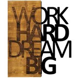 Wallity zidna dekoracija Work Hard Dream Big, 48x58 cm, Smeđe boje | Eponuda.com