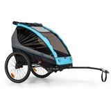 Klarfit Kiddy King, dječja prikolica za bicikl, kolica za trčanje, dvosjed, 40 kg | shoptok.hr