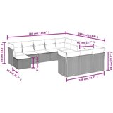  12-dijelni set vrtnih sofa od poliratana s jastucima sivi | shoptok.hr