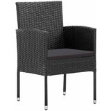  5-dijelni vrtni blagovaonski set crni Crna Dužina stola 80 cm | Shoptok.si