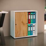 MID.YOU Pisarniški Regal Lona L, Bela, Barva Hrasta | Shoptok.si
