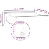  Ročno zložljivo senčilo Črna 3 x 2,5 m Poliester s PU premazom, (5000205684) | Shoptok.si