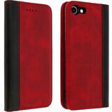 AVIZAR Etui za denarnico v patiniranem in dvobarvnem videzu usnja s šivi na vrhu - rdeca p. Apple iPhone SE 2022, 2020 in iPhone 8, 7, (20600368) | Shoptok.si
