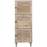 vidaXL Highboard s policom Bijelo 40 x 33 x 110 cm masivno drvo manga | shoptok.hr