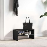 vidaXL Regal za čevlje zložljiva črn hrast 60x30x30,5 cm | Shoptok.si