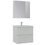 Hanah home Kupatilski ormarić sa umivaonikom i ogledalom (2 komada) Nuvola 65 v2 189 | Eponuda.com