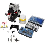 vidaXL Airbrush kompresor komplet s 3 pištolami Cene