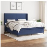 vidaXL Box spring postelja z vzmetnico modra 180x200 cm blag | Shoptok.si