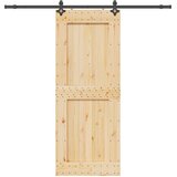  Klizna vrata NARVIK Prirodna i crna 90 x 210 cm (213,5 cm) | shoptok.hr